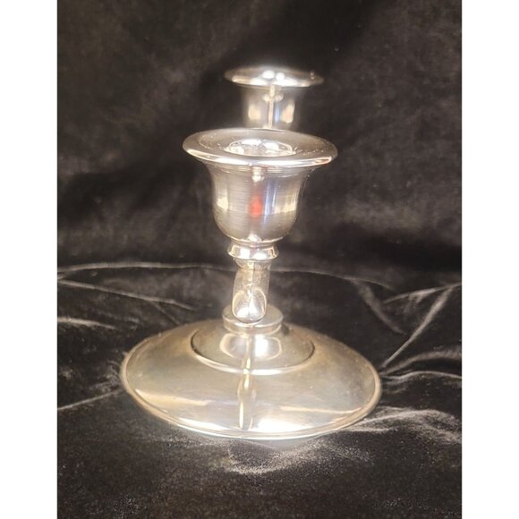 Vintage 1960s Oneida Silverplate Double Taper Candle Holder - Picture 2 of 14